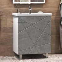 Тумба с раковиной Vigo Geometry 60 бетон