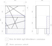 Тумба с раковиной Vigo Geometry 60 бетон