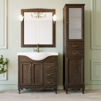 Мебель для ванной комнаты ValenHouse Эллина 80 кальяри, фурнитура бронза