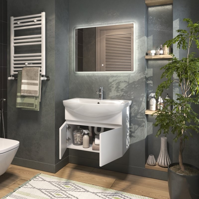 Мебель для ванной комнаты Vigo Wing 70 белая матовая