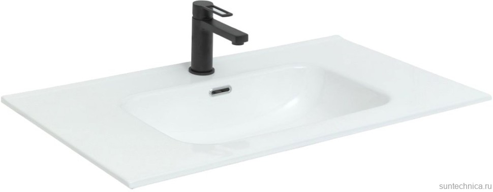 Тумба с раковиной Aquanet Августа 60 белый глянец