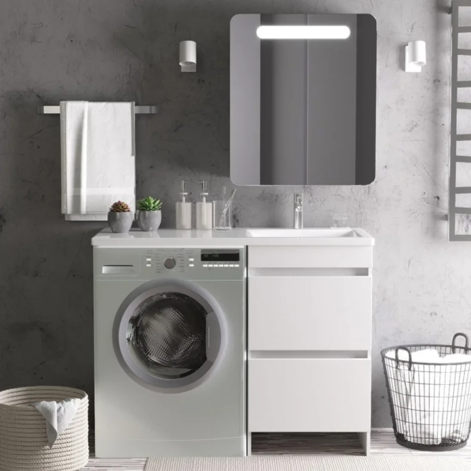 Мебель для ванной комнаты Orange Sistema 110 R с ящиками, под стиральную машину