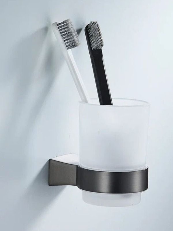 Стакан для зубных щеток / стакан для ванной комнаты Shevanik SG5712T, оружейная сталь