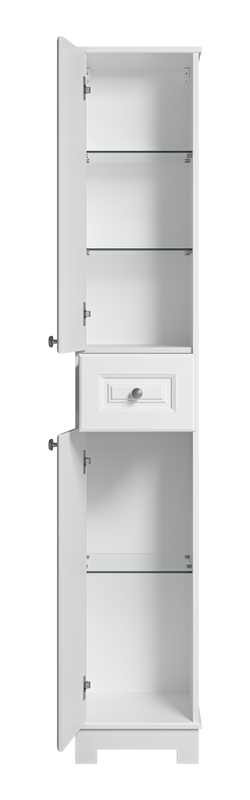 Шкаф-пенал для ванной Misty Ларго 35 L матовый белый