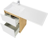 Тумба с раковиной AQUATON Лондри 60 L, дуб сантана, белый