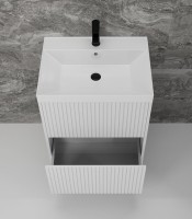 Тумба с раковиной Style Line Стокгольм 60 напольная, белый рифленый софт