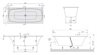 Акриловая ванна Villeroy & Boch My Art UBQ180MYA2V-01 180x80 см, встраиваемая, цвет альпийский белый, на ножках