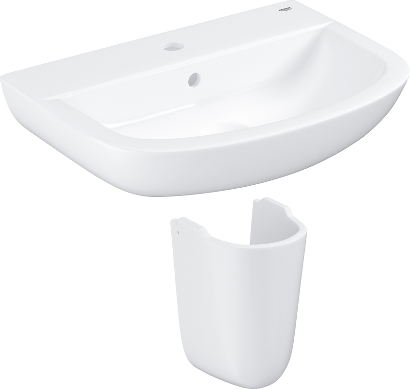 Раковина Grohe Bau Ceramic 39440000 с полупьедесталом