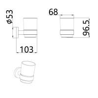 Стакан для зубных щеток AQUAme Trento AQM7212MB Стакан для зубных щеток AQUAme Trento AQM7212MB
