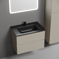 Тумба с раковиной Sancos Snob R 70 beige soft, раковина CN7007MB