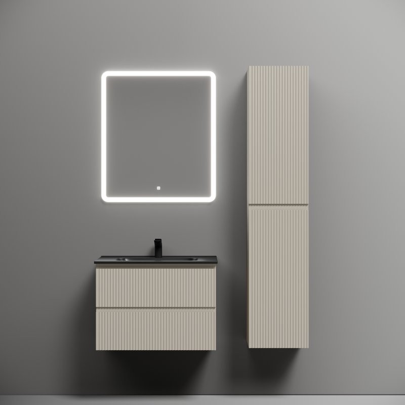 Тумба с раковиной Sancos Snob R 70 beige soft, раковина CN7007MB