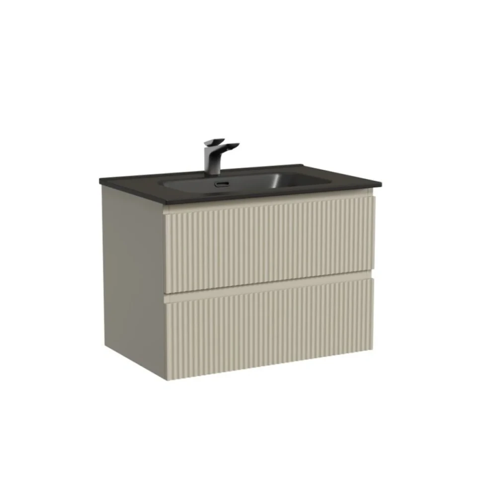 Тумба с раковиной Sancos Snob R 70 beige soft, раковина CN7007MB