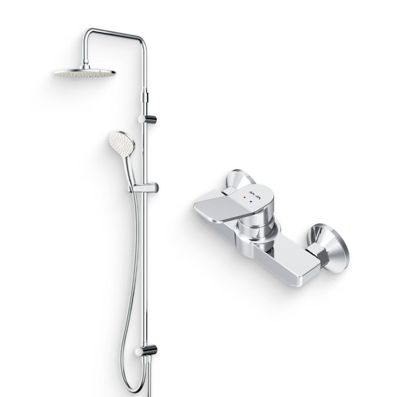 Душевой комплект Смеситель для душа AM.PM X-Joy F85A20000 + Стойка Gem F0790000