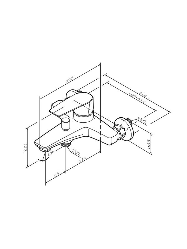 Душевой комплект Смеситель AM.PM Gem F90A10000 + Стойка Spirit V2.0 F0770A100