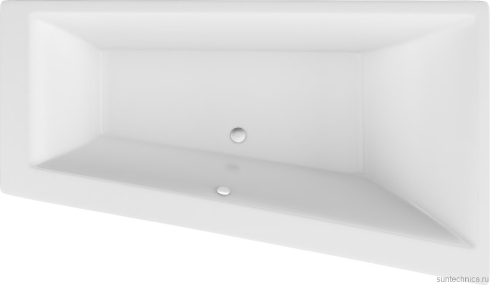 Акриловая ванна Excellent Sfera R 170x100 см, угловая, правая, встраиваемая, белая, асимметричная, с каркасом