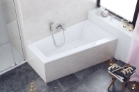Акриловая ванна Excellent Sfera R 170x100 см, угловая, правая, встраиваемая, белая, асимметричная, с каркасом