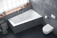 Акриловая ванна Excellent Sfera R 170x100 см, угловая, правая, встраиваемая, белая, асимметричная, с каркасом