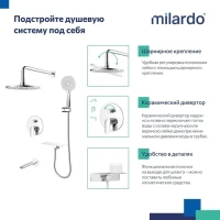 Душевой комплект Milardo Rora RORSB03M68 С ВНУТРЕННЕЙ ЧАСТЬЮ, хром