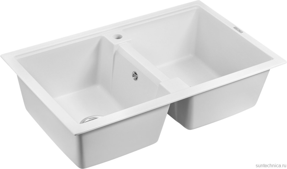 Комплект Мойка Paulmark Tandem 80/2PM238150-WH белая + Измельчитель Intenso