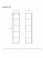 Шкаф-пенал для ванной Alavann Univers 30