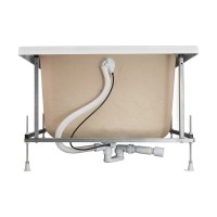 Акриловая ванна Roca BeCool 190x90 см, пристенная, белая, с каркасом, со сливом-переливом