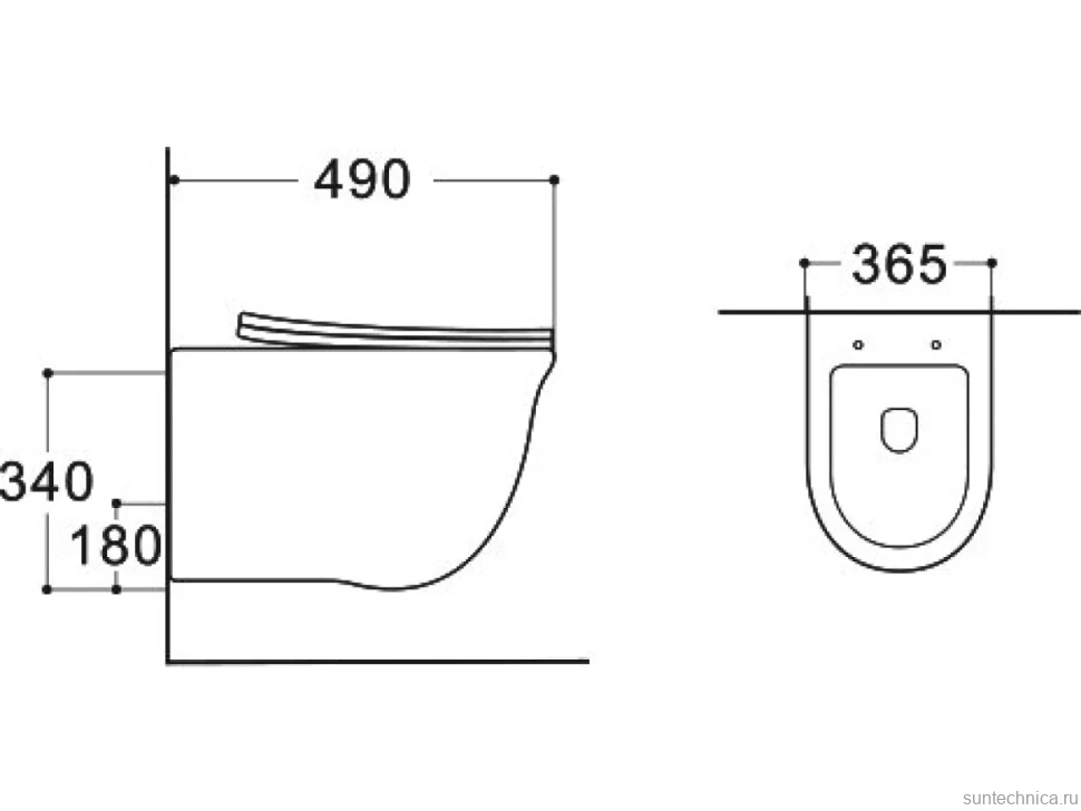 Комплект Унитаз подвесной AQUATEK Классик AQ1112-00 безободковый, с микролифтом + Инсталляция Standard INS-0000012 + Комплект креплений KKI-0000002 + Кнопка KDI-0000009 белая