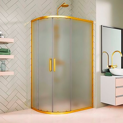 Душевой уголок Kubele DE018 RBL-MAT-BR 105х80