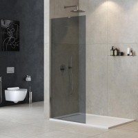 Душевая перегородка Cezares Liberta L-1-TB-90-GR-Cr профиль хром, стекло серое