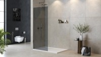 Душевая перегородка Cezares Liberta L-1-TB-90-GR-Cr профиль хром, стекло серое
