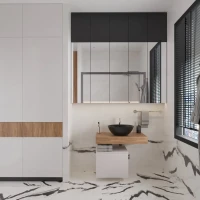 Мебель для ванной комнаты VitrA Ольборг 50: столешница 80, без отверстий, дуб французский + тумба 50