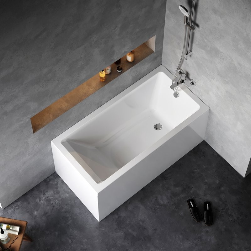 Акриловая ванна AM.PM Gem без опоры 140x70 см, пристенная, белая
