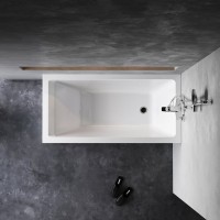 Акриловая ванна AM.PM Gem без опоры 140x70 см, пристенная, белая