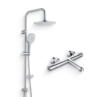 Душевой комплект Смеситель Agger Slim A2210000 + Стойка Marine A0595000