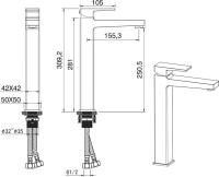 Смеситель для раковины Wonzon & Woghand WW-88019068-CR хром