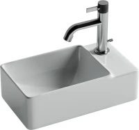 Раковина маленькая в туалет Ceramicanova Element CN5045 R белый глянцевый