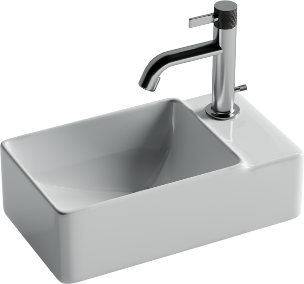 Раковина маленькая в туалет Ceramicanova Element CN5045 R белый глянцевый