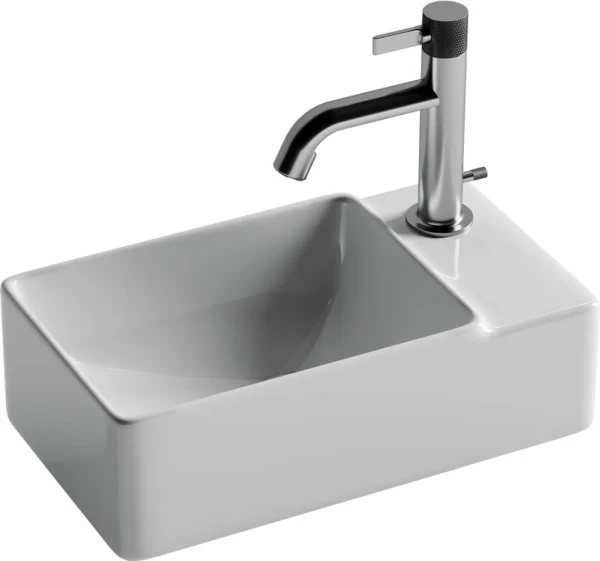 Раковина маленькая в туалет Ceramicanova Element CN5045 R белый глянцевый