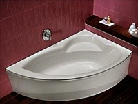 Акриловая ванна Aquanet Mayorca 00205438 R 150x100 см, угловая, правая, пристенная, белая, асимметричная, с каркасом, с сиденьем