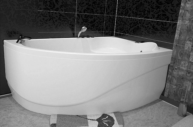 Акриловая ванна Aquanet Mayorca 00205438 R 150x100 см, угловая, правая, пристенная, белая, асимметричная, с каркасом, с сиденьем