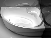 Акриловая ванна Aquanet Mayorca 00205438 R 150x100 см, угловая, правая, пристенная, белая, асимметричная, с каркасом, с сиденьем
