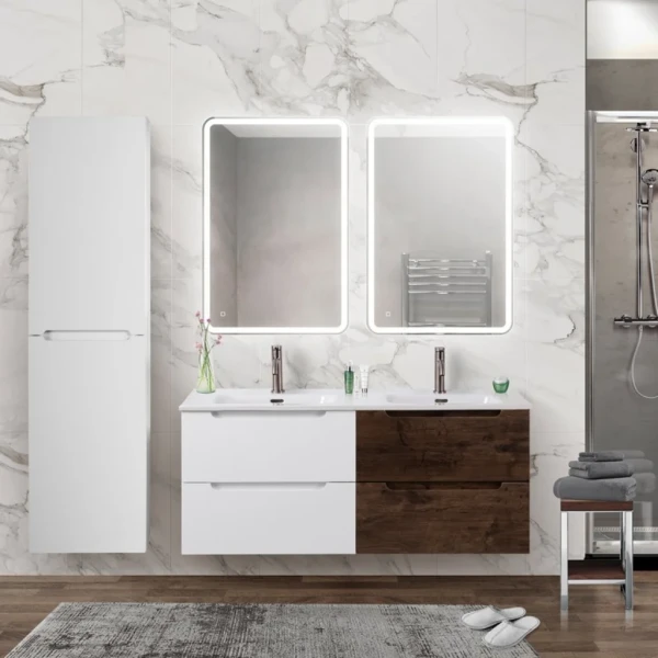 Мебель для ванной комнаты BelBagno Etna 120 bianco lucido, rovere moro