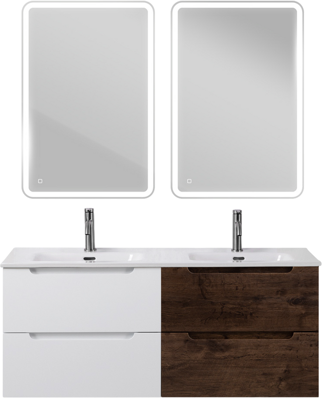 Мебель для ванной комнаты BelBagno Etna 120 bianco lucido, rovere moro