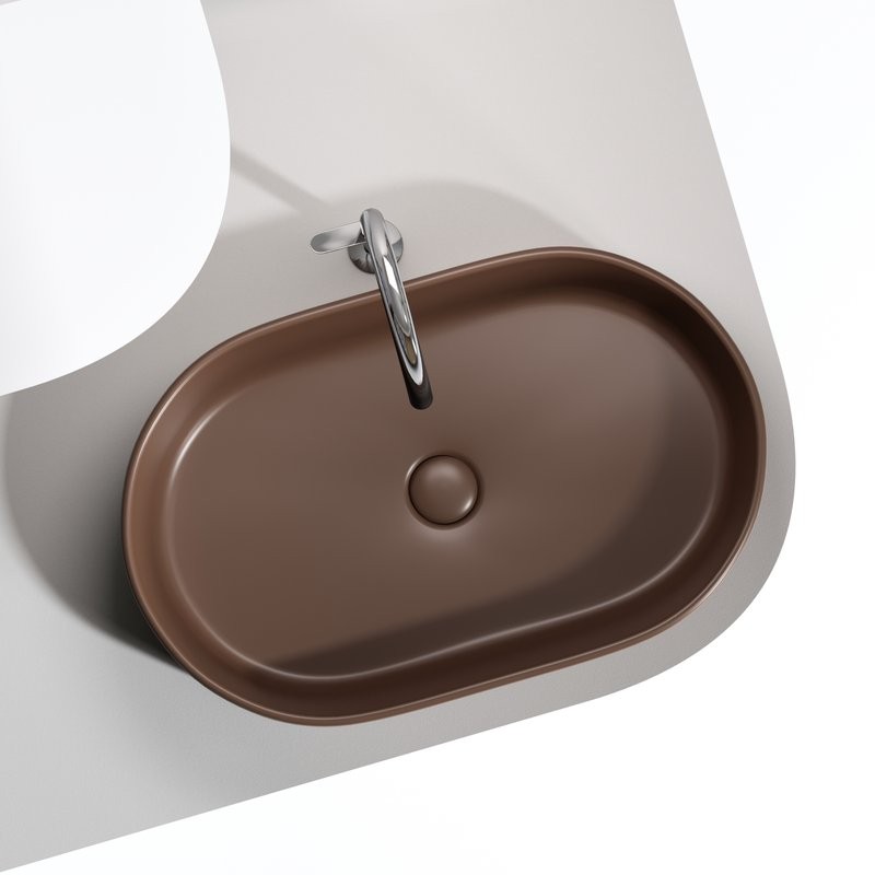 Накладная раковина Ceramicanova Element CN6048MDB темно-коричневая матовая