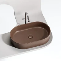 Накладная раковина Ceramicanova Element CN6048MDB темно-коричневая матовая Накладная раковина Ceramicanova Element CN6048MDB темно-коричневая матовая