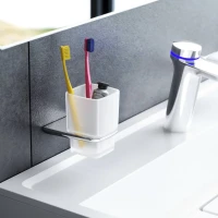Стакан для ванной AM.PM Inspire V2.0 A50A34300 настенный, хром, стеклянный Стакан для ванной AM.PM Inspire V2.0 A50A34300 настенный, хром, стеклянный