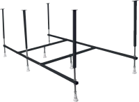 Акриловая ванна Marka One Pragmatika 195x80 см, пристенная, белая, с каркасом, обрезная