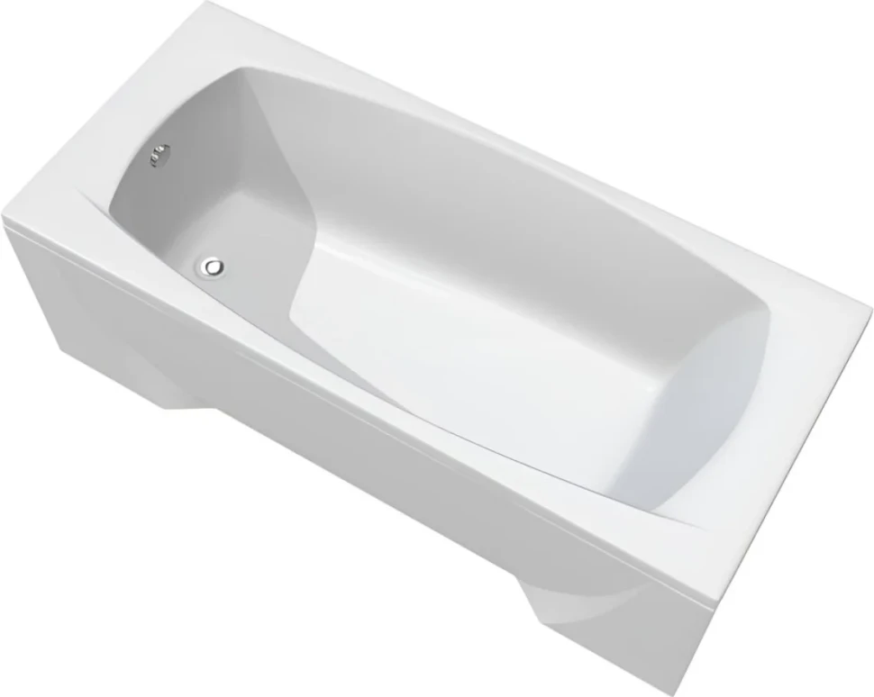 Акриловая ванна Marka One Pragmatika 195x80 см, пристенная, белая, с каркасом, обрезная