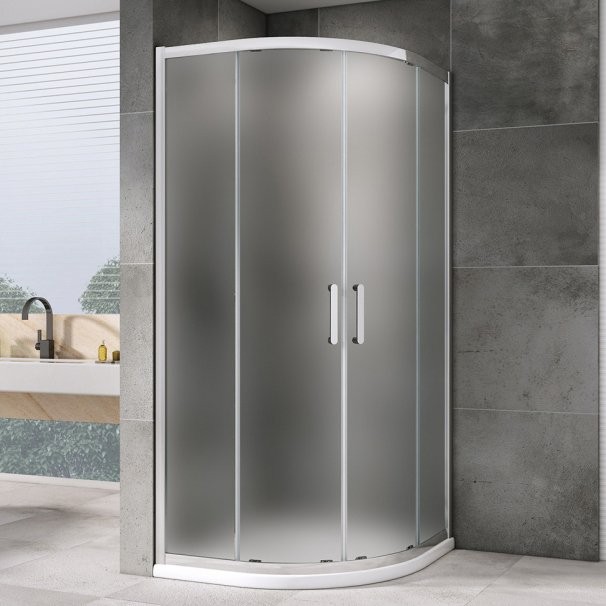 Душевой уголок Abber Schwarzer Diamant AG01090M 90x90, профиль хром матовый, стекло матовое