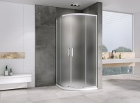 Душевой уголок Abber Schwarzer Diamant AG01090M 90x90, профиль хром матовый, стекло матовое