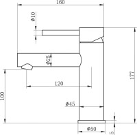 Смеситель для раковины Wonzon & Woghand WW-H9089-BG брашированное золото